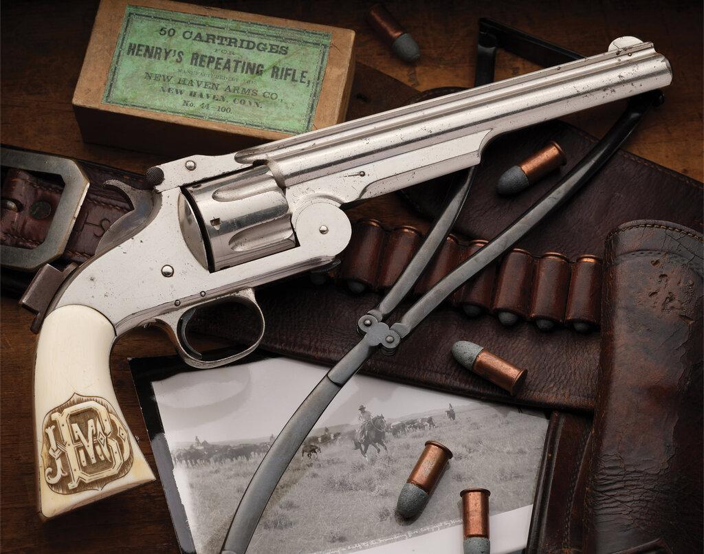 Smith & Wesson 1st Model American Revolver in .44 Henry & Stock