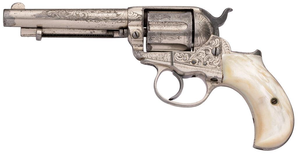 Texas Shipped Factory Engraved Colt Model 1877 Revolver