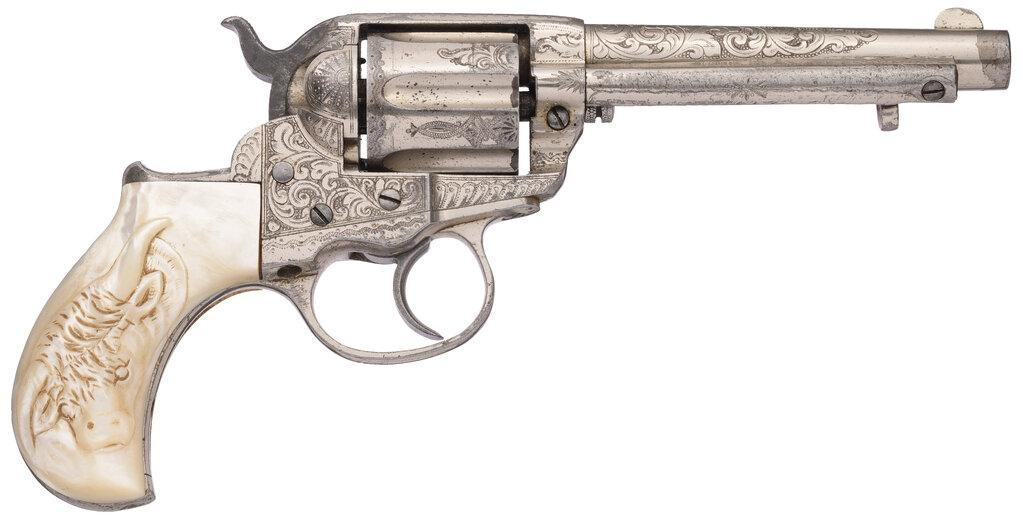 Texas Shipped Factory Engraved Colt Model 1877 Revolver