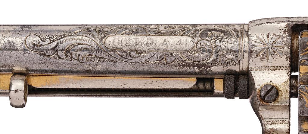 Factory Engraved Colt Model 1877 Thunderer Revolver