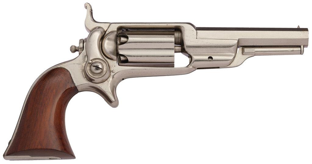 Cased Special Order Nickel Plated Colt Model 1855 Root Revolver
