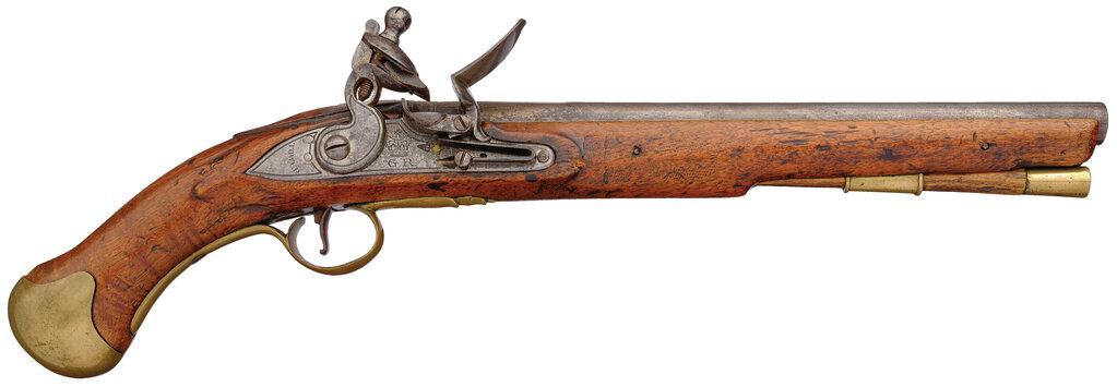 Napoleonic Wars Era British Flintlock Long Sea Service Pistol