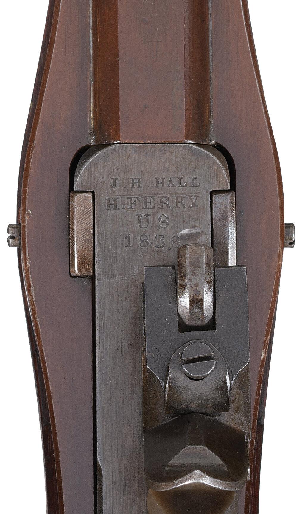 U.S. Harpers Ferry 1819 Hall Breech Loading Flintlock Rifle