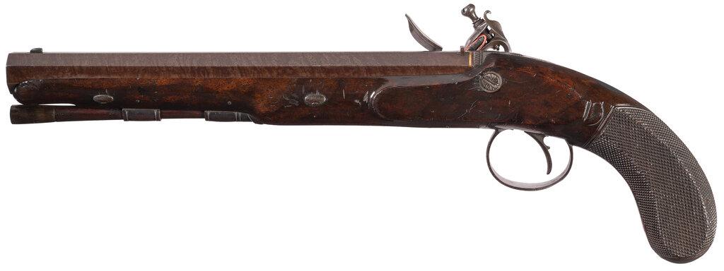 Cased Pair of John Manton Flintlock Dueling Pistols