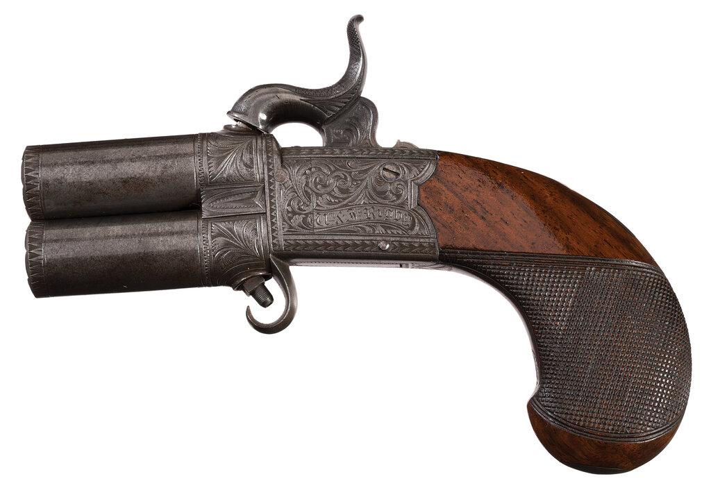 Cased Pair of William & John Rigby Turnover Pocket Pistols