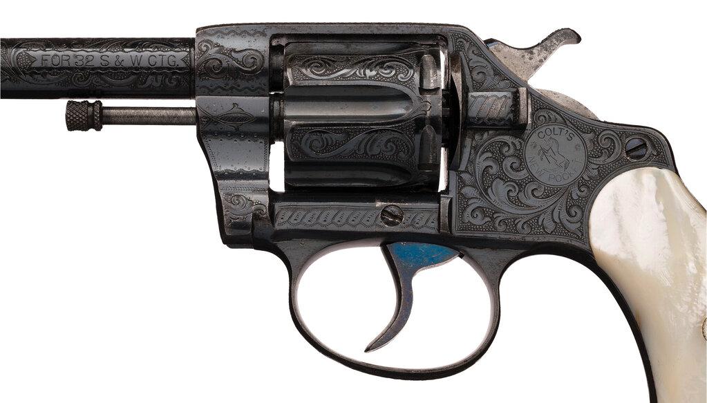 Factory Engraved Colt New Pocket .32  Double Action Revolver