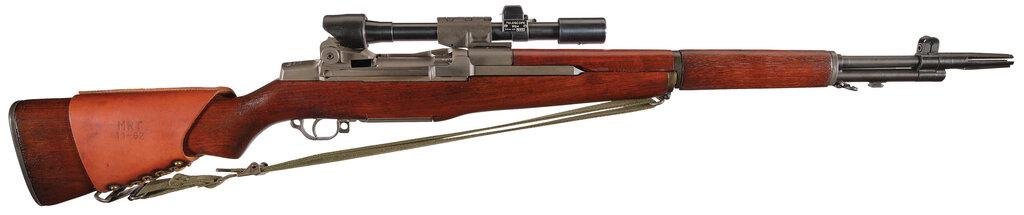 U.S. Winchester M1D Garand Sniper Rifle with M84 Scope