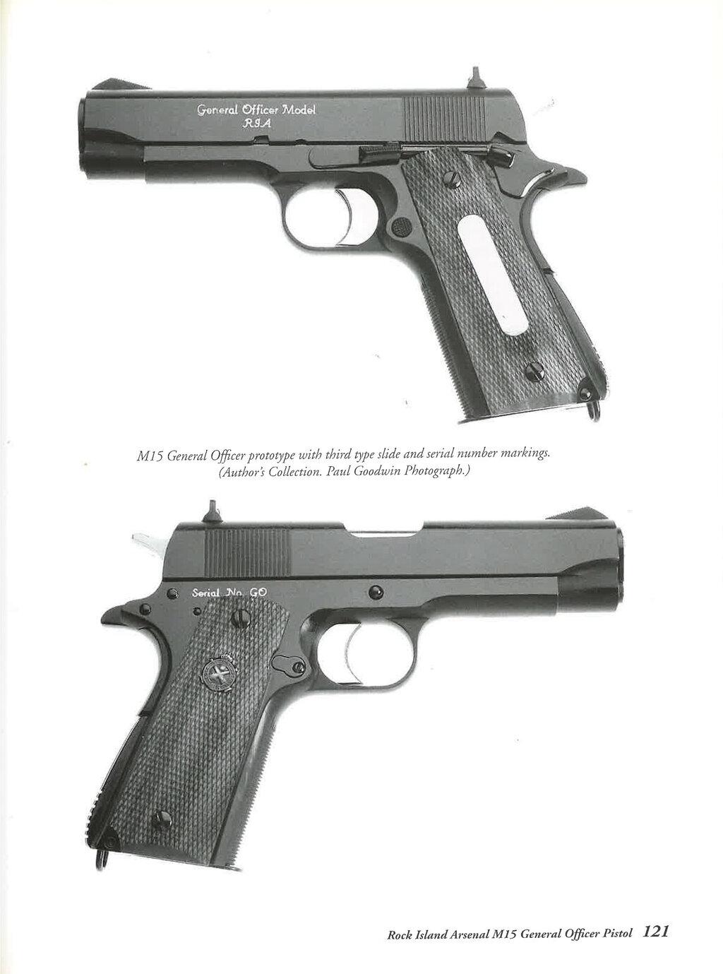 U.S Rock Island M15 Pistol, "Serial No. GO", Published