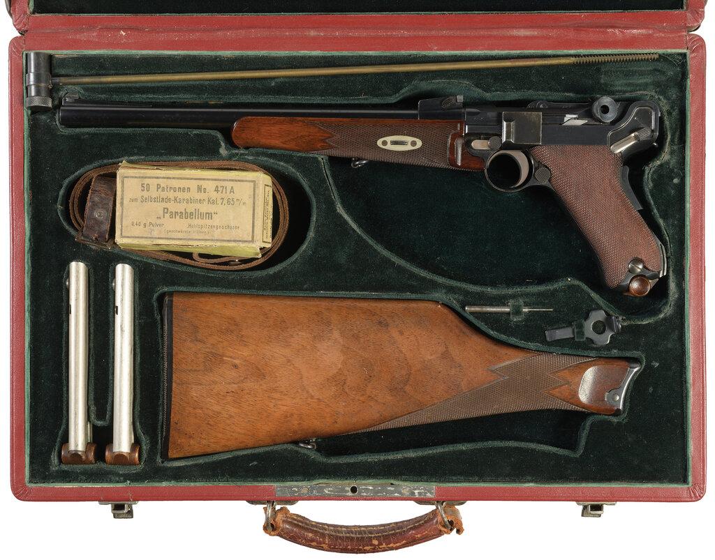 Presentation Cased Model 1902 DWM Luger Carbine with Stock