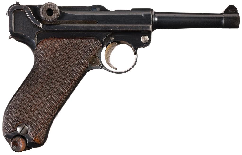 Unit Marked First Issue DWM Model 1908 Military Luger Pistol