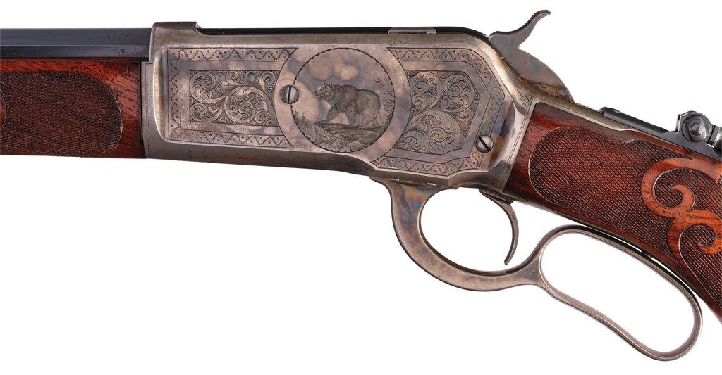 Factory Engraved Winchester Deluxe Model 1886 Rifle