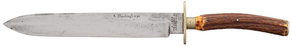 Abraham Leon Sheffield "A Washingtonian" Bowie Knife