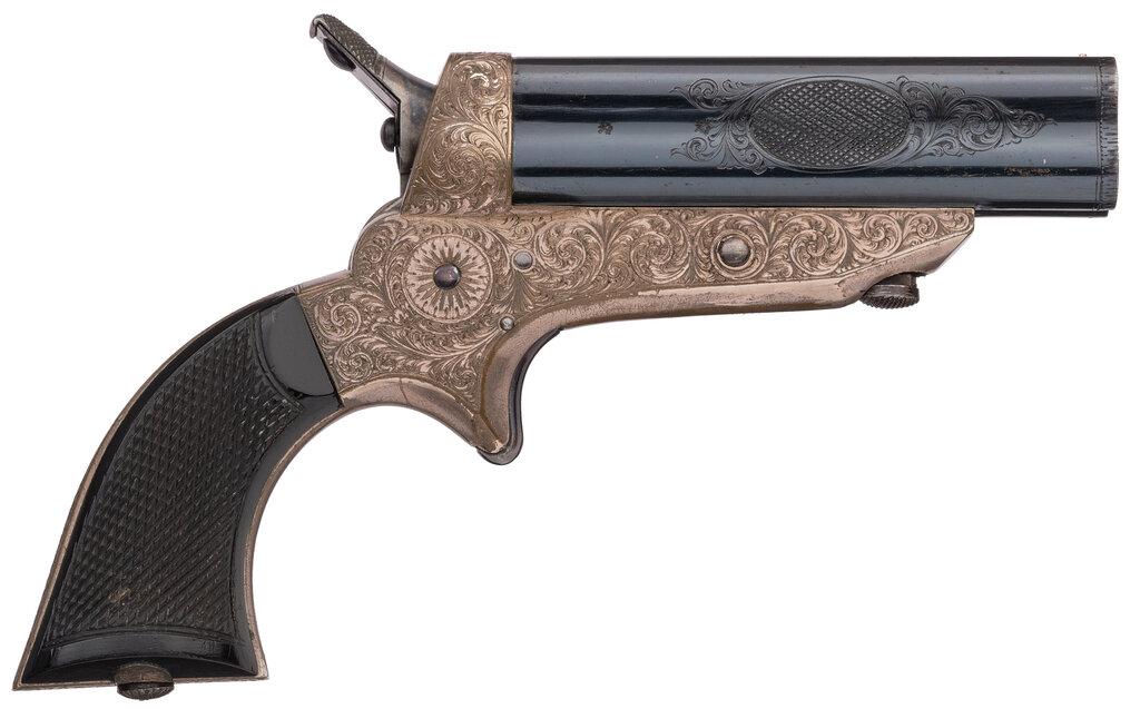 Factory Engraved Tipping & Lawden/Sharps Patent Pepperbox Pistol