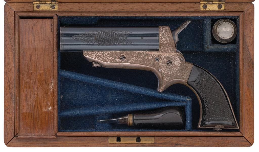 Factory Engraved Tipping & Lawden/Sharps Patent Pepperbox Pistol