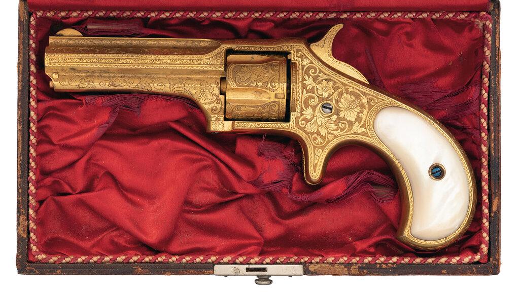 Engraved Gold Remington-Smoot New Model No. 2 Revolver