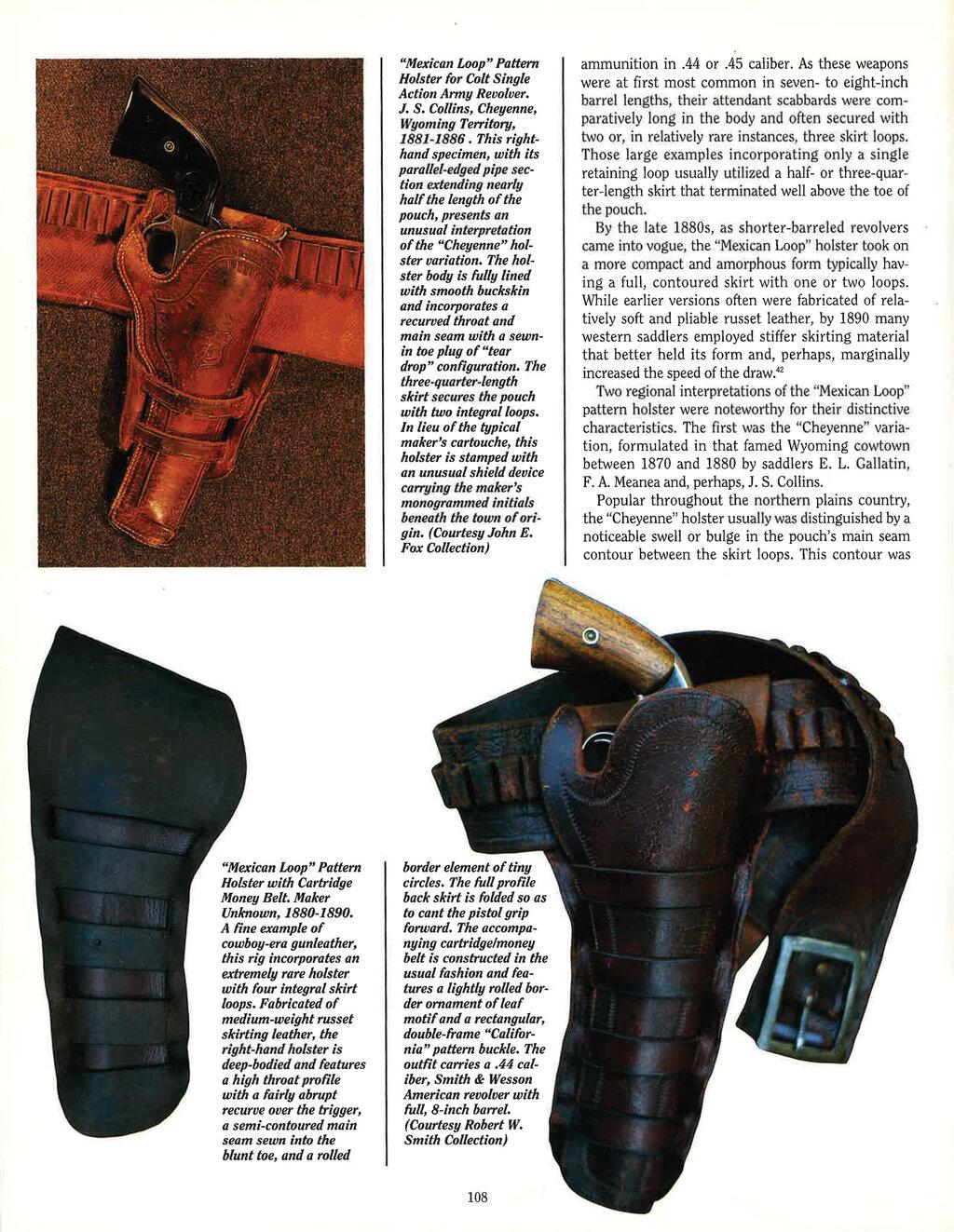 J.S. Collins Cheyenne, Wyoming Mexican Loop Holster Rig