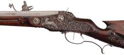 Engraved and Wire Inlaid Smoothbore Wheellock Sporting Gun