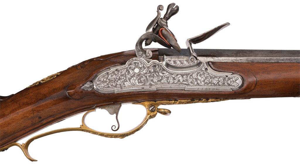 Pair of J.J. Behr Enclosed Lock Flintlock Sporting Guns