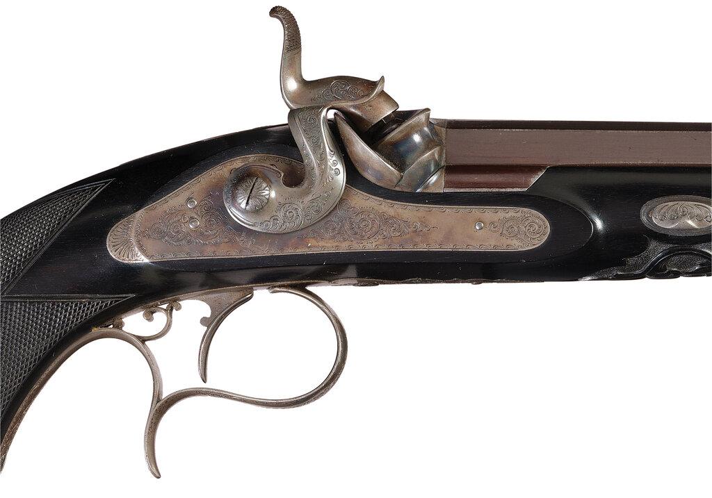 Cased Pair of Gastinne-Renette Percussion Dueling/Target Pistols