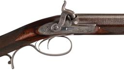Cased Engraved Purdey Percussion Double Barrel Ball Gun