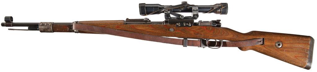 WWII German Gustloff Werke "bcd/4" Code K98k Long Rail Sniper