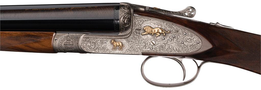 Engraved Vincenzo Bernardelli Sidelock Double Barrel Shotgun