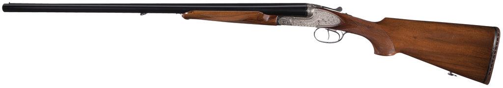 Engraved Vincenzo Bernardelli Sideplated Boxlock Double Barrel Shotgun