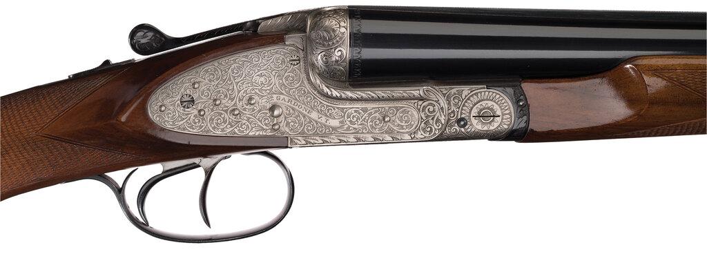 Engraved Vincenzo Bernardelli Sideplated Boxlock Double Barrel Shotgun