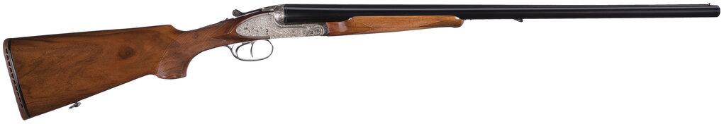 Engraved Vincenzo Bernardelli Sideplated Boxlock Double Barrel Shotgun