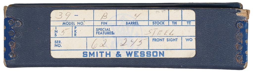 Steel Frame Smith & Wesson Model 39 Pistol with Box