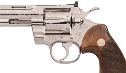 Factory Engraved Colt Python Revolver Factory Letter