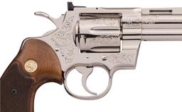 Factory Engraved Colt Python Revolver Factory Letter