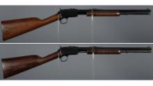 Two Taurus Model 62 Slide Action Rifles