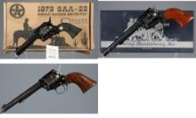 Three Single Action Rimfire Revolvers