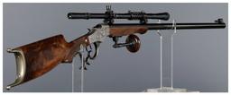 Two Factory Engraved Stevens Ideal Single Shot Rifles