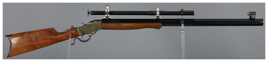 Two Factory Engraved Stevens Ideal Single Shot Rifles