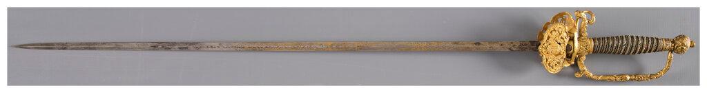 U.S. 1860 Staff & Field Sword, Presentation Etched Scabbard