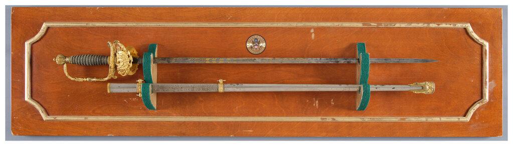 U.S. 1860 Staff & Field Sword, Presentation Etched Scabbard