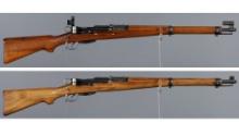 Two Swiss K31 Straight Pull Rifles