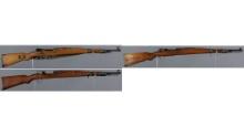 Three Yugoslavian Mauser Bolt Action Rifles