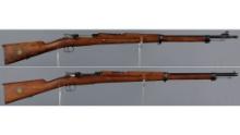 Two Swedish Carl Gustaf Model 1896 Mauser Bolt Action Rifles