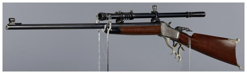 Two Winchester Model 1885 Falling Block Rifles
