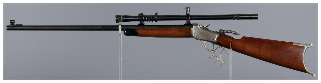 Two Winchester Model 1885 Falling Block Rifles