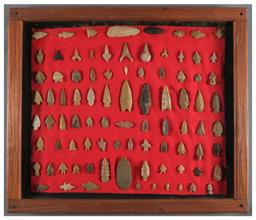 Over 200 Framed Stone Projectile Points
