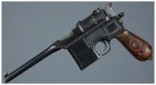 Mauser Model 1896 "Red 9" Broomhandle Semi-Automatic Pistol