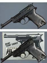 Two World War II German P.38 Semi-Automatic Pistols