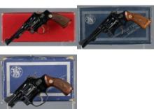 Three Smith & Wesson Double Action Revolvers with Boxes