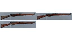 Three British SMLE Bolt Action Rifles