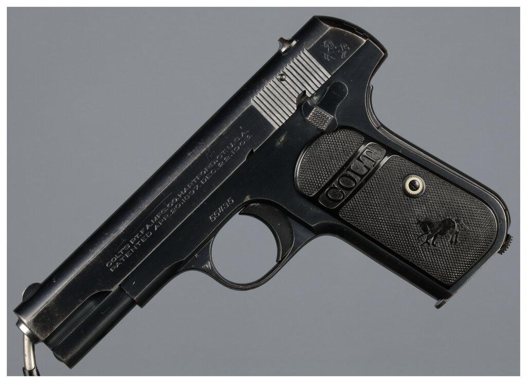 Two Colt Pocket Hammerless Pistols