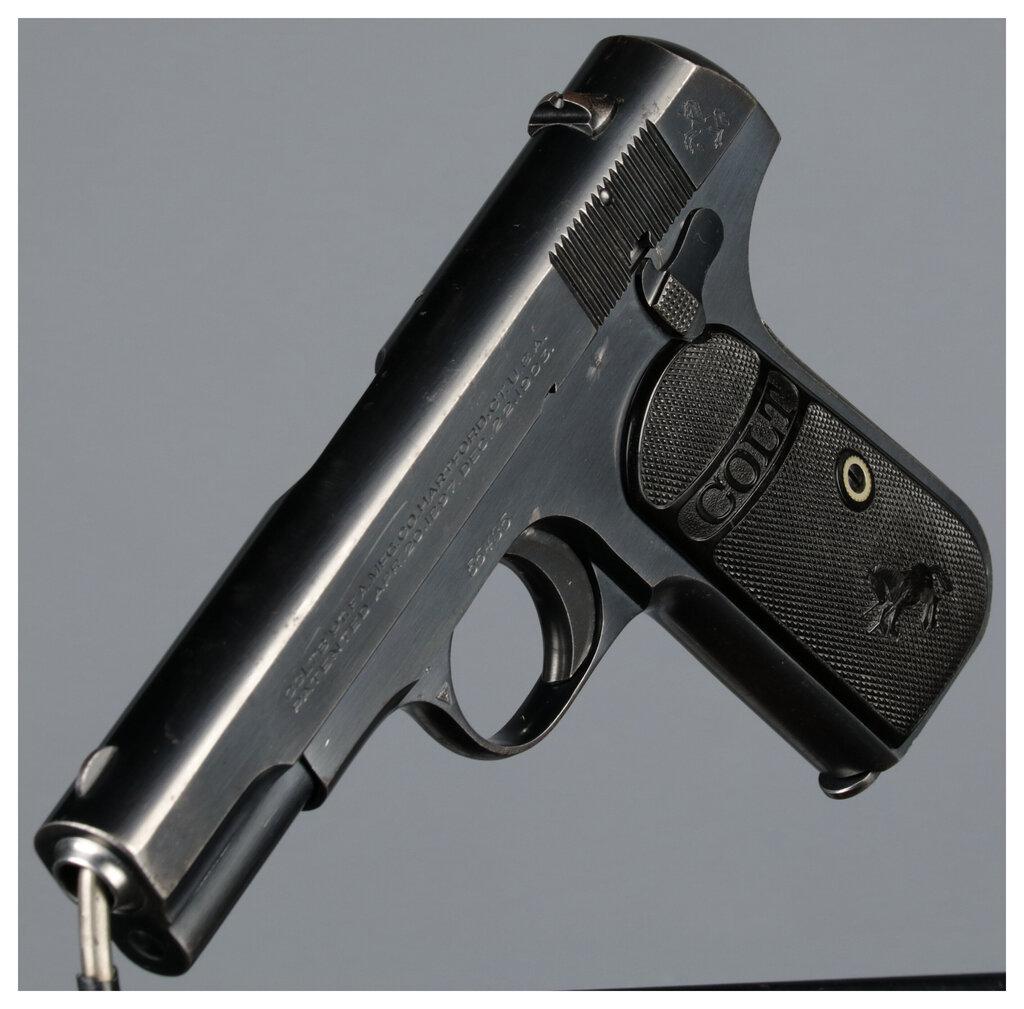 Two Colt Pocket Hammerless Pistols